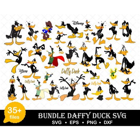 Daffy duck png bundle,Daffy duck stickers and clipart - Inspire Uplift