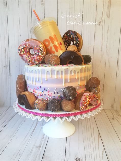 Dunkin Donuts cake By: Cindy K. Cake Creations | Dunkin donuts cake, Cake donuts, Dunkin donuts