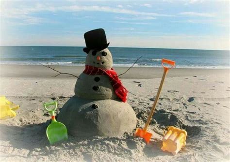 A beach style snowman can't wait to build one like this | Florida christmas, Sand snowman, Beach ...