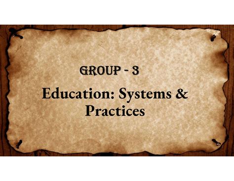 Cultural education 5 - Education: Systems & Practices Group - 3 Goals of Indian education - Studocu