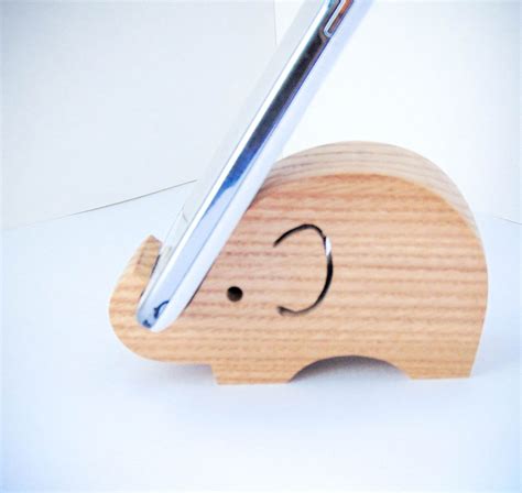 Elephant Phone Holder / Desk Phone Holder / Tablet Holder / - Etsy UK | Wooden phone holder ...