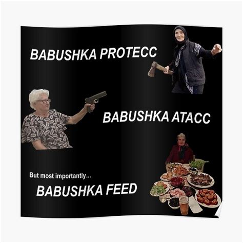 "Babushka Meme" Poster for Sale by FunGuru | Redbubble