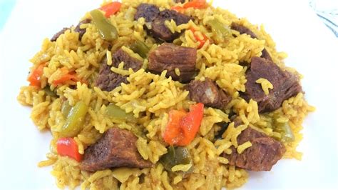 COMO HACER ARROZ AMARILLO CON CARNE DE RES EN OLLA DE PRESIÓN. #recetasolladepresion # ...