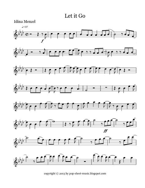 Let it Go from Frozen in 2020 | Clarinet sheet music, Flute sheet music ...