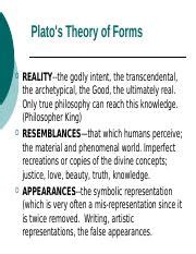 Plato s Theory of Forms.pdf - Plato's Theory of Forms REALITY-the godly intent the ...