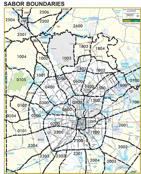 San Antonio Bexar County Zip Code Map