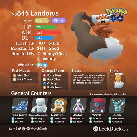 Landorus in 5-star Raid Battles - Leek Duck | Pokémon GO News and Resources