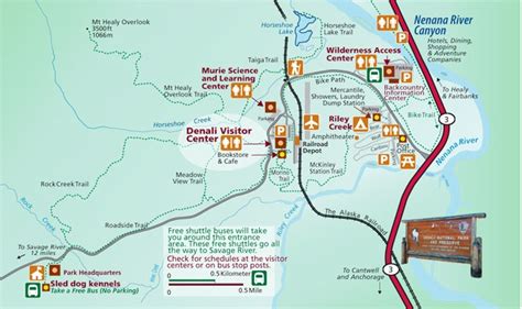 Entrance Map Of Denali National Park