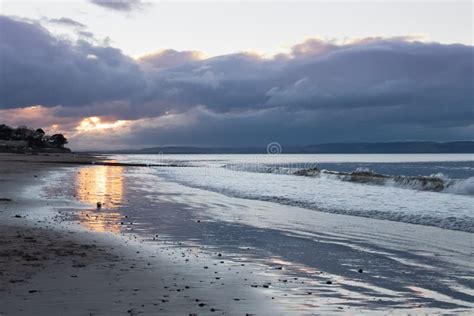 Nairn Beach in Scotland at Sunset Stock Image - Image of soft, wave ...