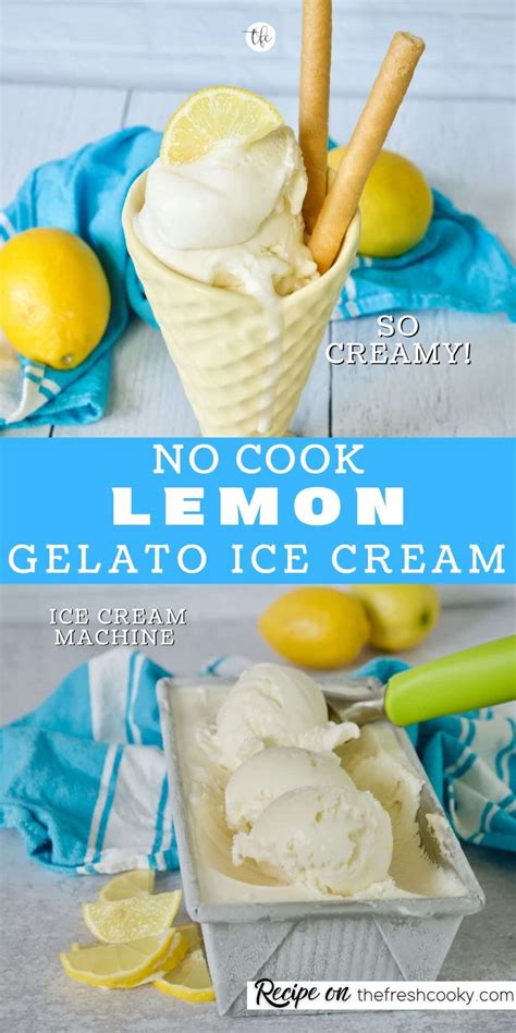 Easy Lemon Ice Cream {Lemon Gelato} • The Fresh Cooky