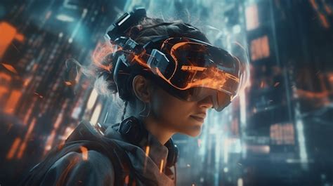 Premium AI Image | Metaverse digital cyber world technology man with ...