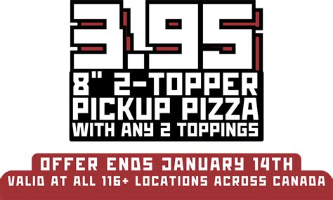 Swan Pizza $3.95 8" 2-topper pizza special : r/saskatoon