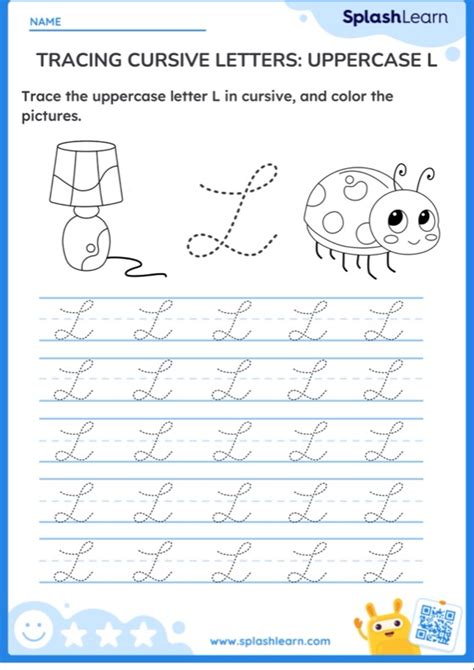 Tracing Cursive Letters: Lowercase A - ELA Worksheets - SplashLearn