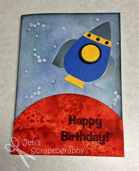 Jen's Scraptography: Rocket Birthday Card