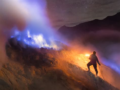 Workers mine this blue volcano to create everyday products - Business Insider