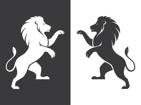 Heraldic rampant lion — Stock Vector © Krisdog #12196263