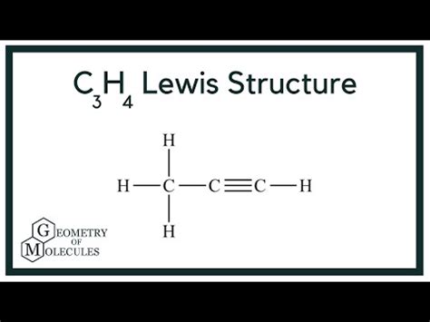 C3H4 Lewis Structure | C3H4 Isomers | How to Draw the Lewis Structure for C3H4 - YouTube