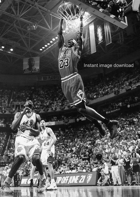 Michael Jordan Black and White Photo Poster Digital Download | Etsy