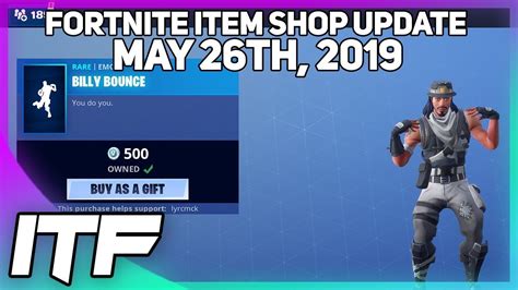 Fortnite Item Shop *NEW* BILLY BOUNCE EMOTE! [May 26th, 2019] (Fortnite ...