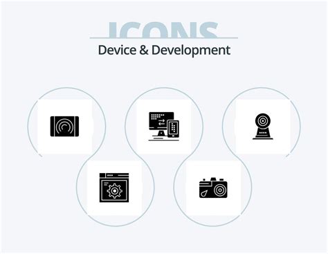 Device And Development Glyph Icon Pack 5 Icon Design. webcam. cell. interaction. mobile ...