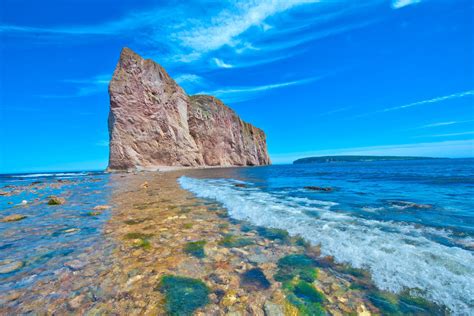 Percé Rock, Gaspé Peninsula in Quebec, Canada | The lighting at Percé ...