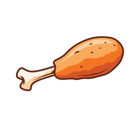 illustration of a fried chicken leg 10885390 Vector Art at Vecteezy