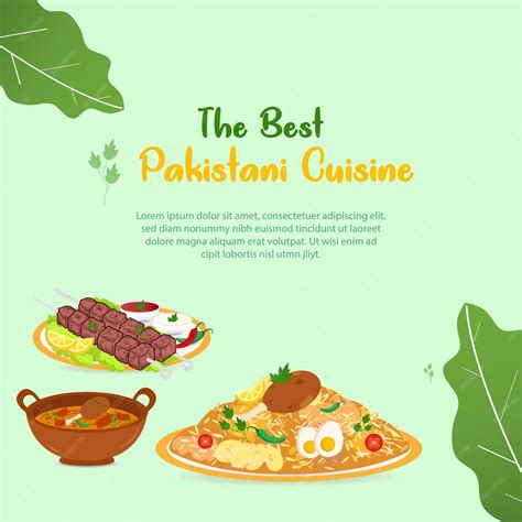 Premium Vector | Best Pakistani cuisine vector illustration