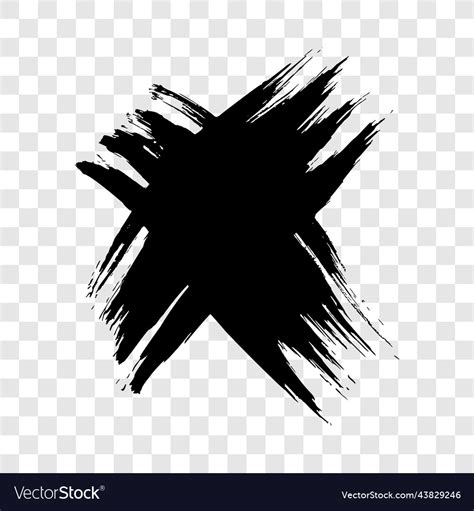 Black hand drawn cross symbol Royalty Free Vector Image