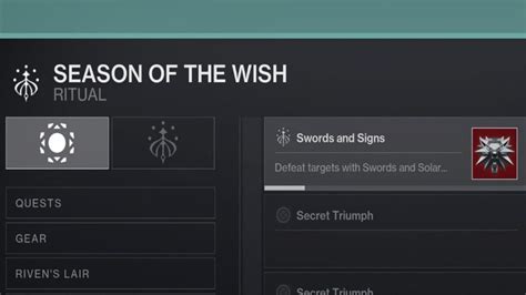 How to get Witcher Emblem in Destiny 2: Swords & Signs triumph guide ...