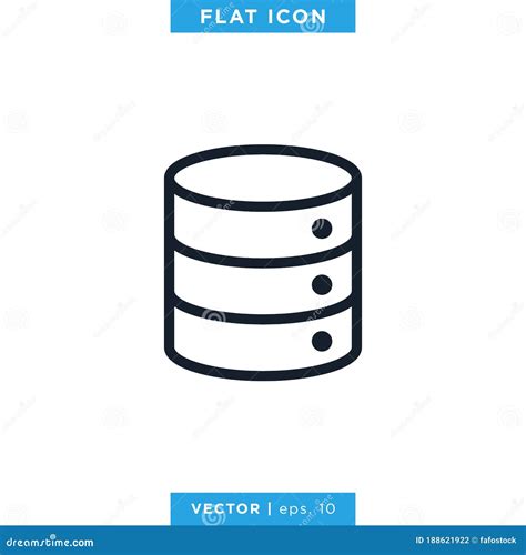 Database Server Icon Vector Design Template Stock Vector - Illustration ...