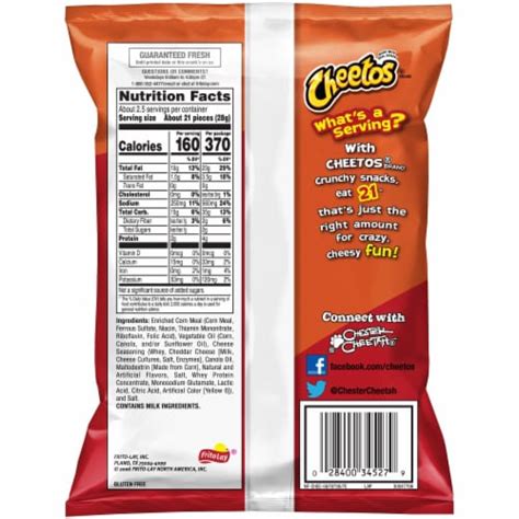 Cheetos Crunchy Regular Cheese Flavored Snacks, 2.25 oz - Fry’s Food Stores