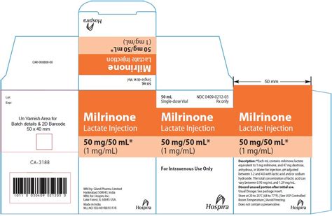 Milrinone Injection - FDA prescribing information, side effects and uses