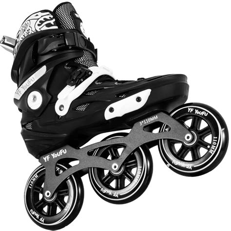 Inline Skates for Men Women, Inline Roller Skate Blades Adult, 3 Wheels 110mm Professional ...