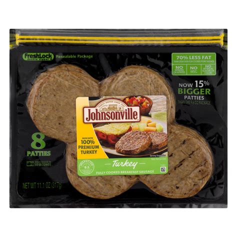 Save on Johnsonville Turkey Breakfast Sausage Patties Fully Cooked - 8 ...