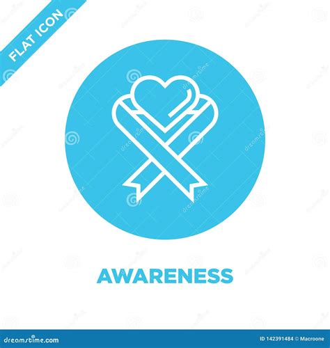 Awareness Icon Vector from Charity Elements Collection. Thin Line Awareness Outline Icon Vector ...