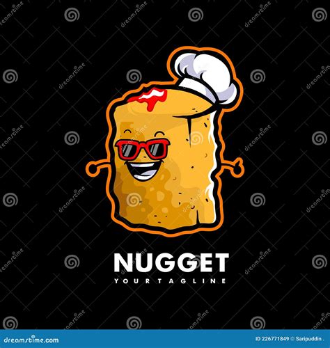 Nugget cartoon mascot stock vector. Illustration of food - 226771849