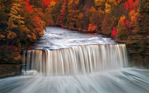 Pin by Michelle on Bing Daily Wallpapers | Tahquamenon falls, State parks, Michigan nature