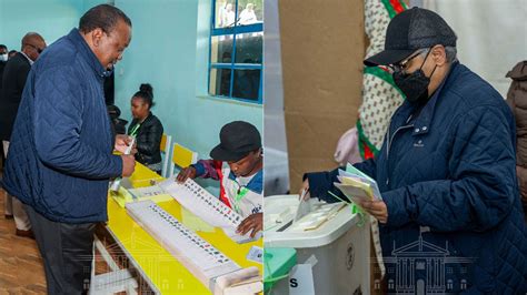 ‘Same jacket’: Uhuru, First Lady cast votes in identical jackets ...