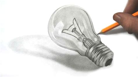 Drawing a Realistic Lightbulb in Graphite Pencil - YouTube