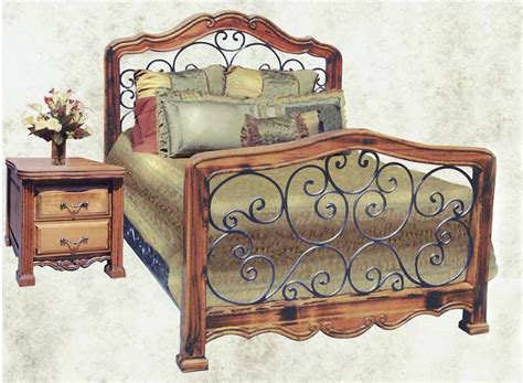 Wrought Iron Bed - Iron And Wood Bed 14th Cen Italy - CFBS305 | Wrought ...