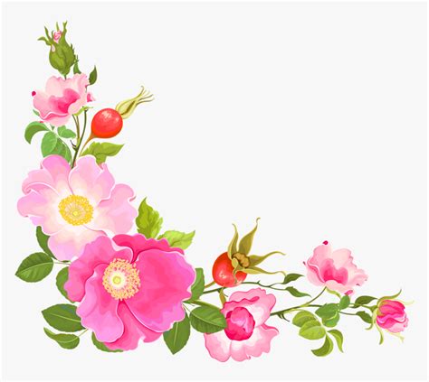 Transparent Png Corner Flower Border Design Drawing / High quality transparent png pictures or ...