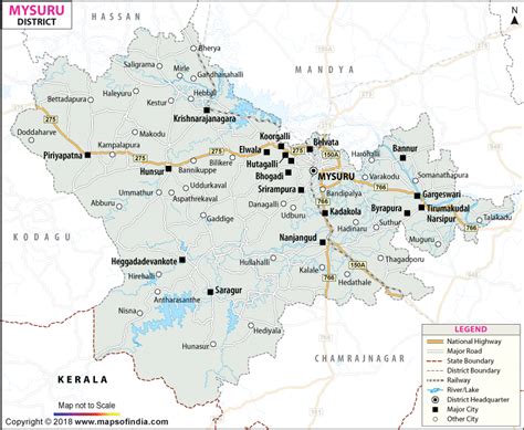 Mysore District Map