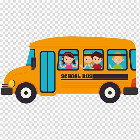 School Bus , School bus Transport, Cartoon school bus transparent background PNG clipart | HiClipart