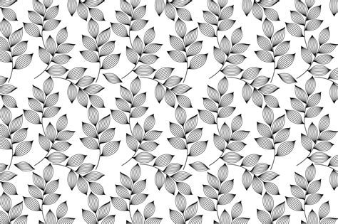 Black and white leaves pattern | Graphic Patterns ~ Creative Market