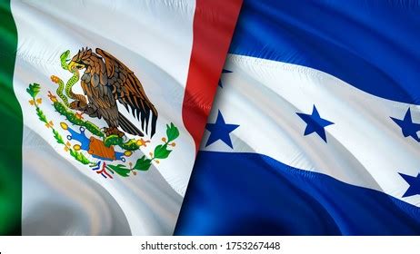 Mexico Honduras Flags 3d Waving Flag Stock Illustration 1753267448 ...