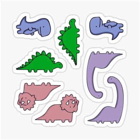 "Cute Dino Sticker Collection" Sticker by carlarmes | Redbubble