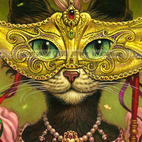 Mardi Gras Cat // 11x14 print // MARDI GRAS mask Cat print // | Etsy