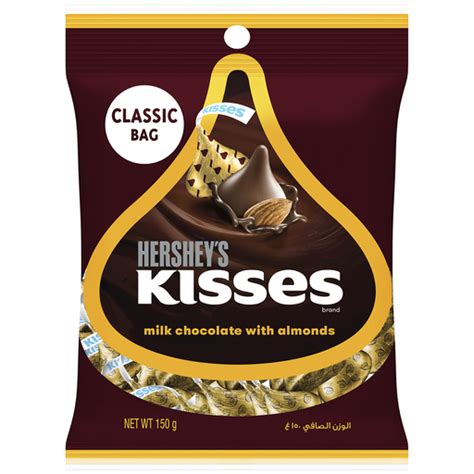 Hershey's Kisses Milk Chocolate with Almonds | 150g | Chocolate ...