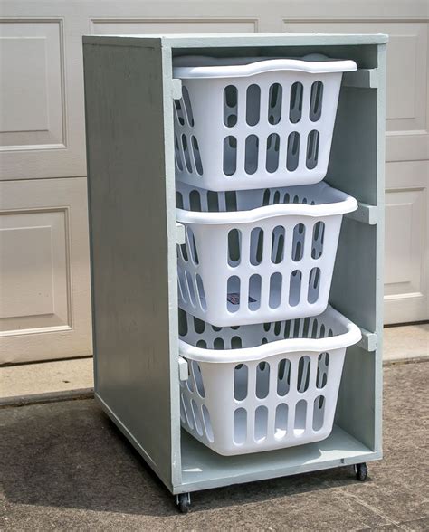DIY Laundry Basket Holder - Free Pdf Plans | Diy laundry basket ...