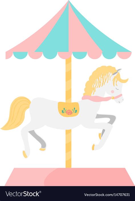 Carousel horse Royalty Free Vector Image - VectorStock